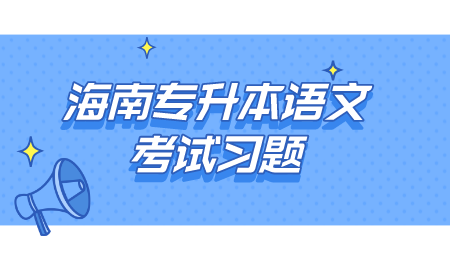 海南专升本语文考试习题.png