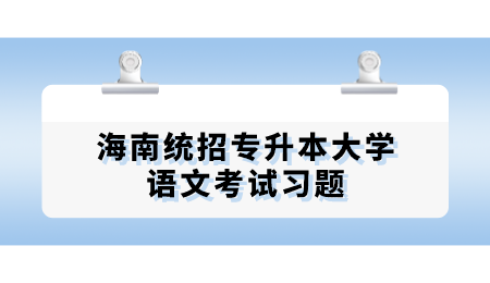 海南统招专升本大学语文考试习题.png